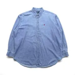 Ralph Lauren 90年代 ボタンダウン デニムシャツ 2XL