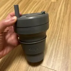 【中古】stojo 折りたたみ式シリコンマグ グレー 約355mlのサムネイル