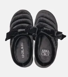 完売品♡ SUBU × ANNA CHOI 厚底 ベロア リボン サンダルのサムネイル