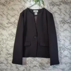 【moe様専用】OPAQUE.CLIP ノーカラージャケット　ブラック　40　L
