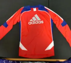 adidas 長袖シャツ S レッド/ブルー