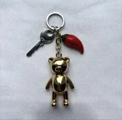 H&M ゴールドベア キーホルダー チリモチーフ