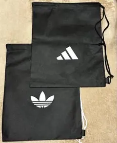 adidas 黒い巾着バッグ 2枚セット