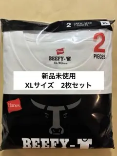 【ヘインズ】ビーフィーTシャツ 2枚組 XLサイズ ホワイト 半袖 男女兼用 白のサムネイル