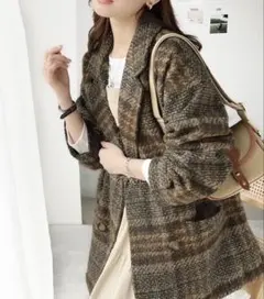 CLASSICAL ELF ツイード ダブルブレストジャケット　ブラウン