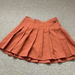 キッズ150cm☆ラブトキシックオレンジ プリーツスカート
