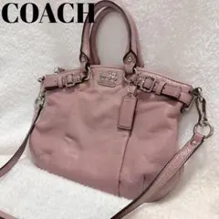 美品✨COACH コーチ 2way ショルダーバッグ ハンド シボ革 ホースロゴ