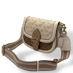 COACH コーチ ショルダーバッグ レザー ビート サドルバッグ クロスボディ