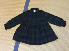 ワンピース　長袖　女の子　100 チェック フォーマル かわいい