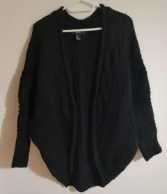 FOREVER 21 ケーブルニットカーディガン ブラックサイズM