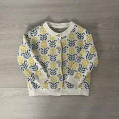 花柄 ニットカーディガン