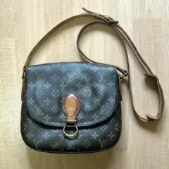 【鑑定済】ルイヴィトン　サンクルーGM ショルダーバッグ　モノグラム　ロゴ金具
