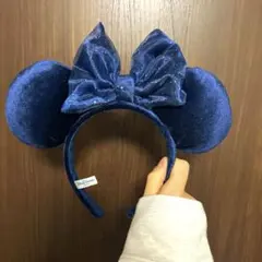 ディズニー　カチューシャ　青ミニー