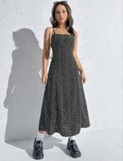 小花柄　キャミワンピース