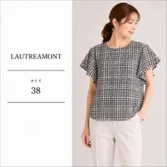 LAUTREAMONT ロートレアモン 半袖ブラウス カットソー M フリルのサムネイル