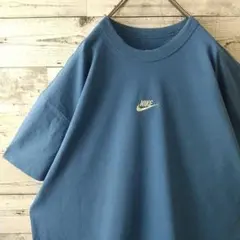 人気デザイン☆ナイキ 刺繍 センターロゴ スウッシュ Tシャツ 3L ブルー