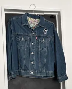 GU peanuts デニムジャケット　スヌーピー