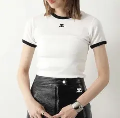 courrèges クレージュ ロゴ Tシャツ 半袖 ホワイトのサムネイル