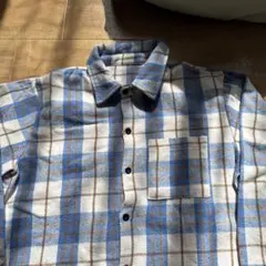 SHEIN フランネルチェック柄長袖シャツ