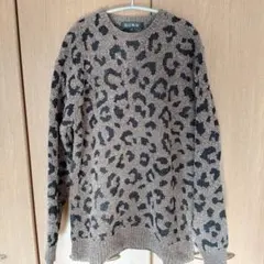 B.O.W.W. しまむら ヒョウ柄ニットセーター LLのサムネイル