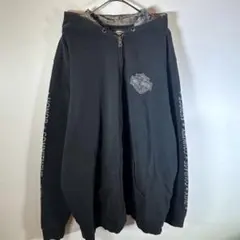 ハーレーダビッドソン　古着　長袖パーカー　ブラック
