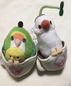 ゴルちゃん＆カチョちゃん＆文鳥さん カップからにょっきり マスコット 2種セット
