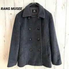 ラングミュゼ アンゴラ混 コート ピーコート【M】グレー