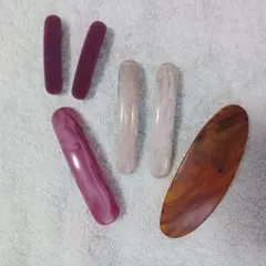 髪止め☆バレッタ4種 計6個★小さめ～中サイズ☆まとめ売り