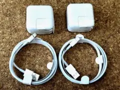 【純正品、新品】Apple USB Adapter 2個+ ケーブル2個