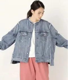 タグ付き新品 ニコアンド デニムリメイクジャケット ライトブルー