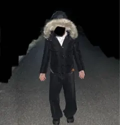 ファー付き　ダウンジャケット　お兄系　Y2K グランジ　平成　Opium 黒