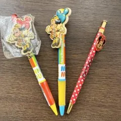 【ディズニー】ボールペン シャーペン ミニー 水玉 当時物 ディズニーレトロ