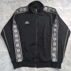 90s超美品!】アンブロ トラックジャケット黒 ダイヤモンドロゴ ロゴ
