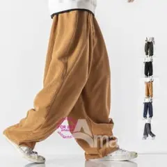 ワイドパンツ メンズ コーデュロイ テーパードパンツ サルエルパンツ
