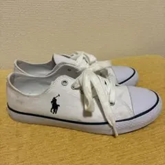 POLO RALPH LAUREN ホワイトキャンバススニーカー
