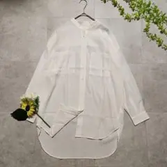 ジャーナルスタンダードrelume バンドカラー シャツ 白 ゆったり