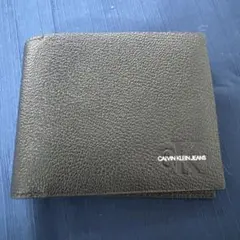 Calvin Klein Jeansのブラックレザー二つ折り財布