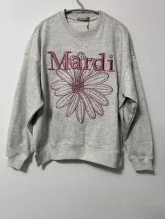 Mardi Mercredi 花柄刺繍 トレーナー グレー　&