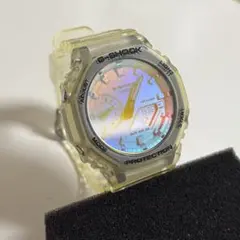 Q434腕時計CASIO G-SHOCK クリア スケルトン レインボー文字盤 - メルカリ