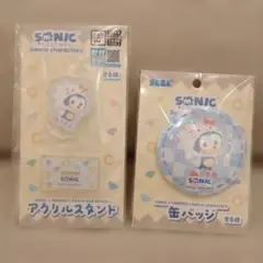 SONIC&FRIENDS×Sanrio アクスタ 缶バッジ 2点セット