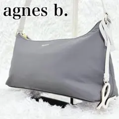 現行・美品 アニエスベー ワンショルダー アクセサリーポーチ チャーム付き