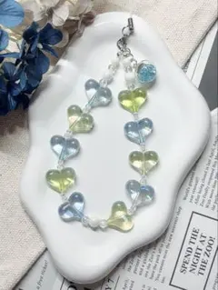 【ハンドメイド】ビーズストラップ/ スマホストラップ