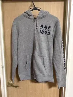 Abercrombie & Fitch ジップアップパーカー グレー S