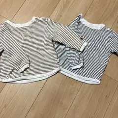 ストライプ長袖Tシャツ2枚セット