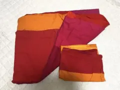 IKEA BRUNKRISSLA 掛け布団＆枕カバー レッド系チェック シングル