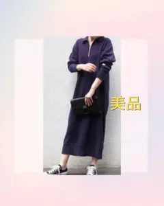 【美品】アダムエロペ別注　チャンピオンスウェットワンピース