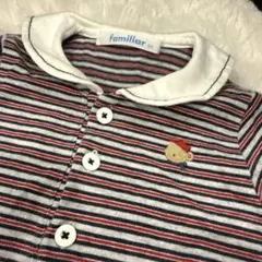 familiar ファミリア ベビー 長袖Tシャツ ボーダー 襟付き 80