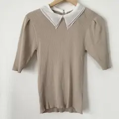 【10/29値下げ】NATURAL BEAUTY BASIC オーガンジーニット