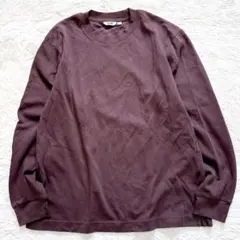 ユニクロ エアリズムコットンクルーネックTシャツ 長袖 普段着 部屋着 ゆったり
