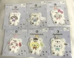 セリア サンリオ パイルワッペンシール　 6種類コンプリートセット